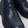 Men CamperLab Formal Shoes | Blue Leather Ankle Boots For Men