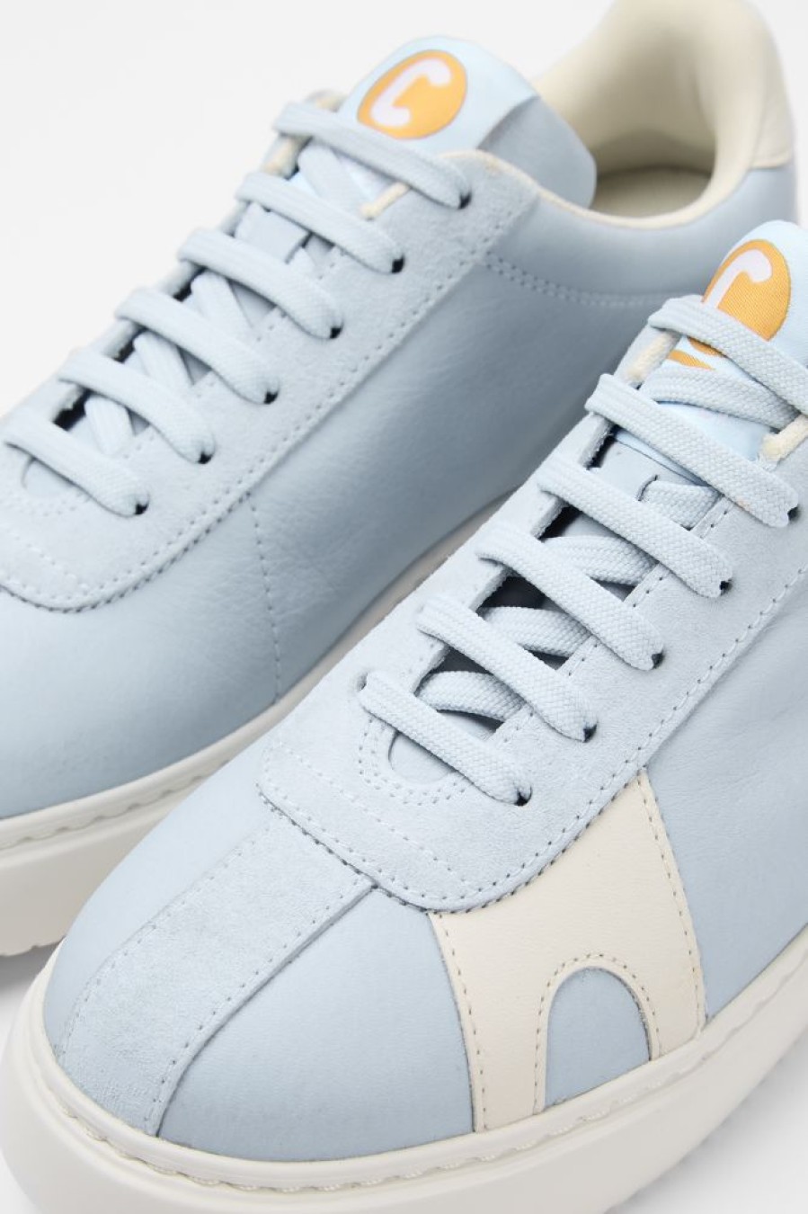 Women CamperLab Sneakers | Light Blue Leather And Suede Women'S Sneakers