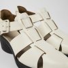 Women CamperLab Formal Shoes | White Leather Sandal For Women