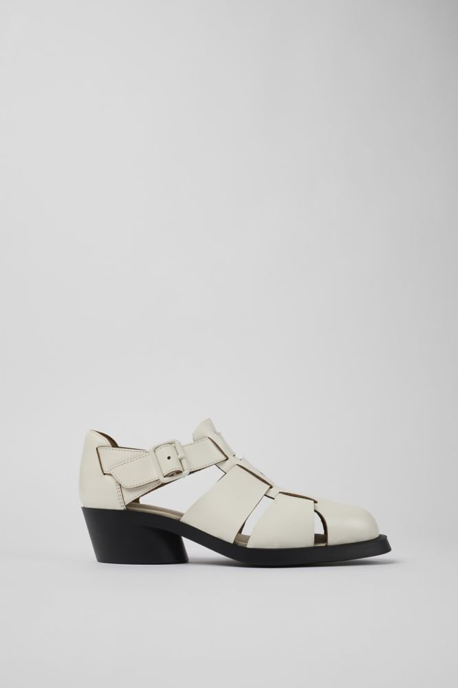 Women CamperLab Formal Shoes | White Leather Sandal For Women