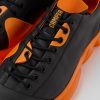 Men CamperLab Sneakers | Black And Orange Leather Shoes For Men