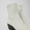 Women CamperLab Ankle Boots | White Leather Ankle Boots For Women