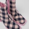 Women CamperLab Ankle Boots | Pink And Black Cotton Boots For Women