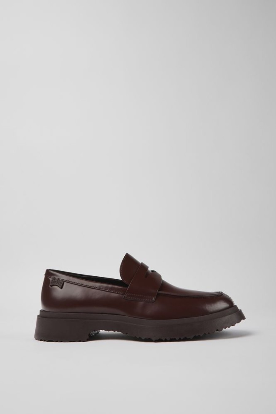 Men CamperLab Formal Shoes | Burgundy Leather Loafers For Men