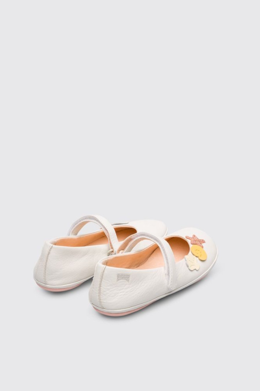 Kids CamperLab Ballerinas | White Twins Ballerina Shoe For Girls