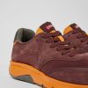 Women CamperLab Sneakers | Burgundy And Orange Textile And Nubuck Sneakers For Women