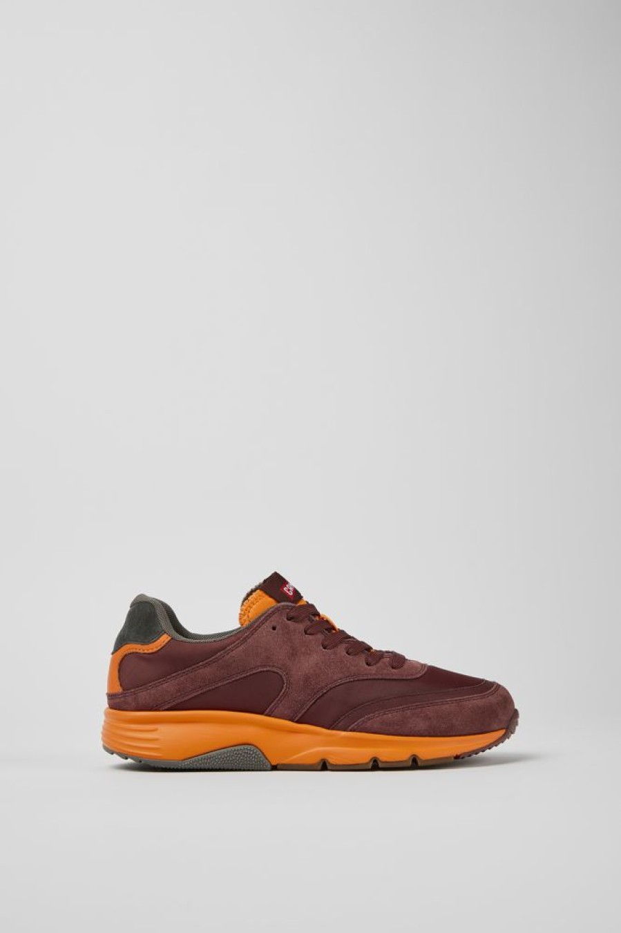 Women CamperLab Sneakers | Burgundy And Orange Textile And Nubuck Sneakers For Women