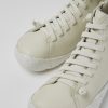 Men CamperLab Sneakers | White Leather Ankle Boots For Men