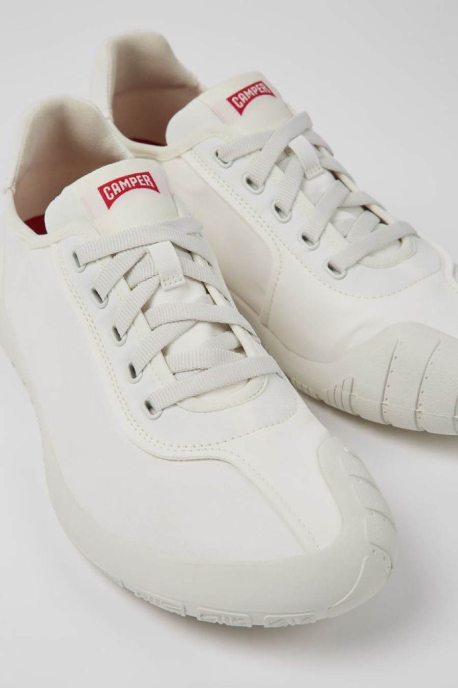 Men CamperLab Sneakers | White Textile Sneakers For Men