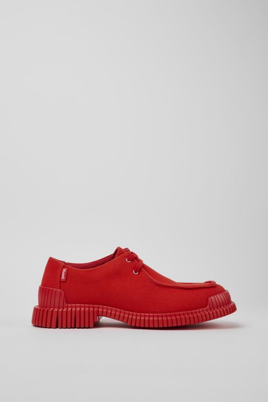 Men CamperLab Formal Shoes | Red Recycled Cotton Shoes For Men