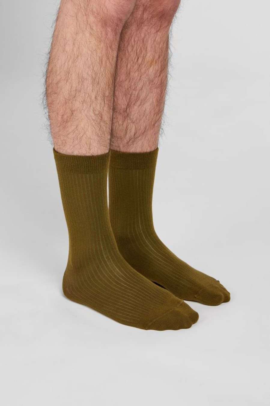 Men CamperLab Socks | Green-Brown Socks With Pyratex®