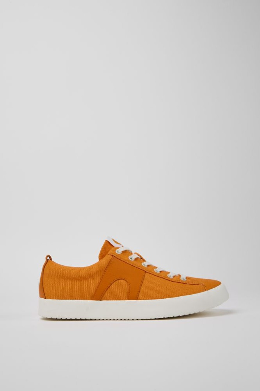 Men CamperLab Sneakers | Orange Leather Sneakers For Men