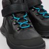 Kids CamperLab Sneakers | Black Leather And Textile Ankle Boots For Kids