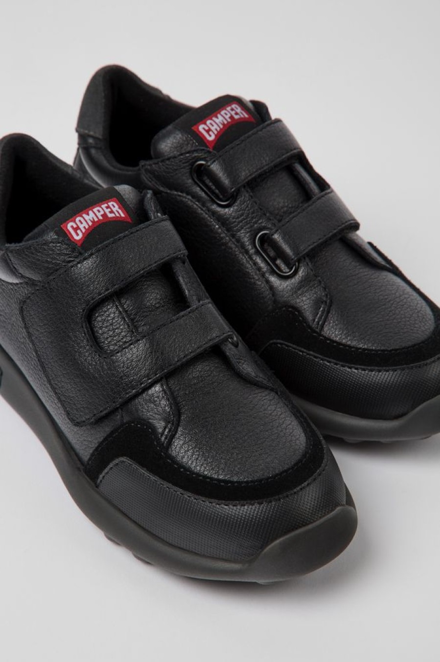 Kids CamperLab Sneakers | Black Leather And Textile Sneakers