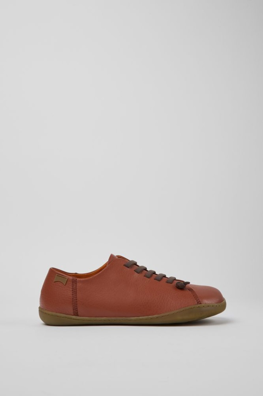 Men CamperLab Casual Shoes | Red Leather Shoes For Men