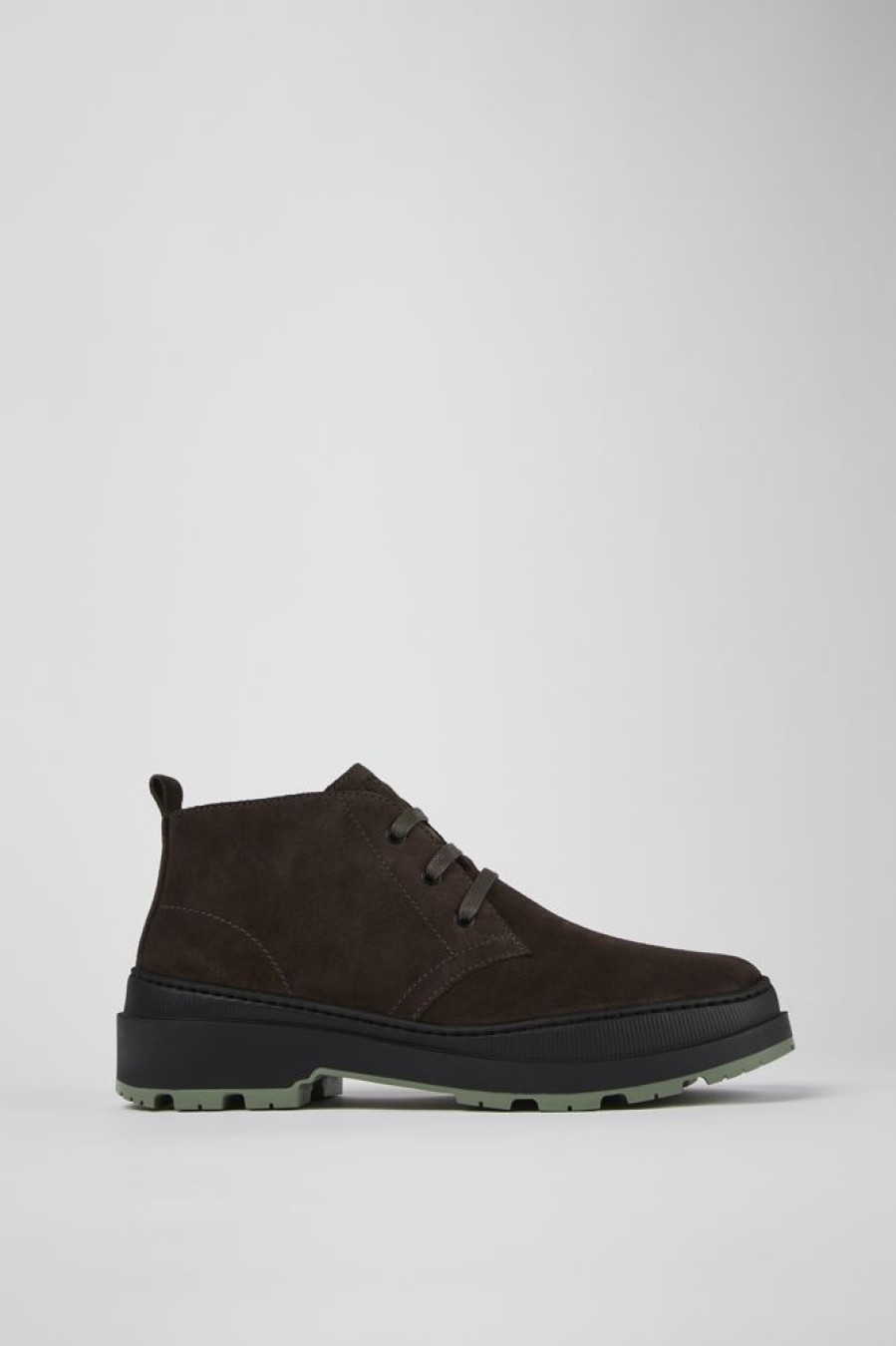 Men CamperLab Ankle Boots | Gray Nubuck Shoes For Men