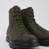 Men CamperLab Ankle Boots | Green Medium Lace Boot For Men