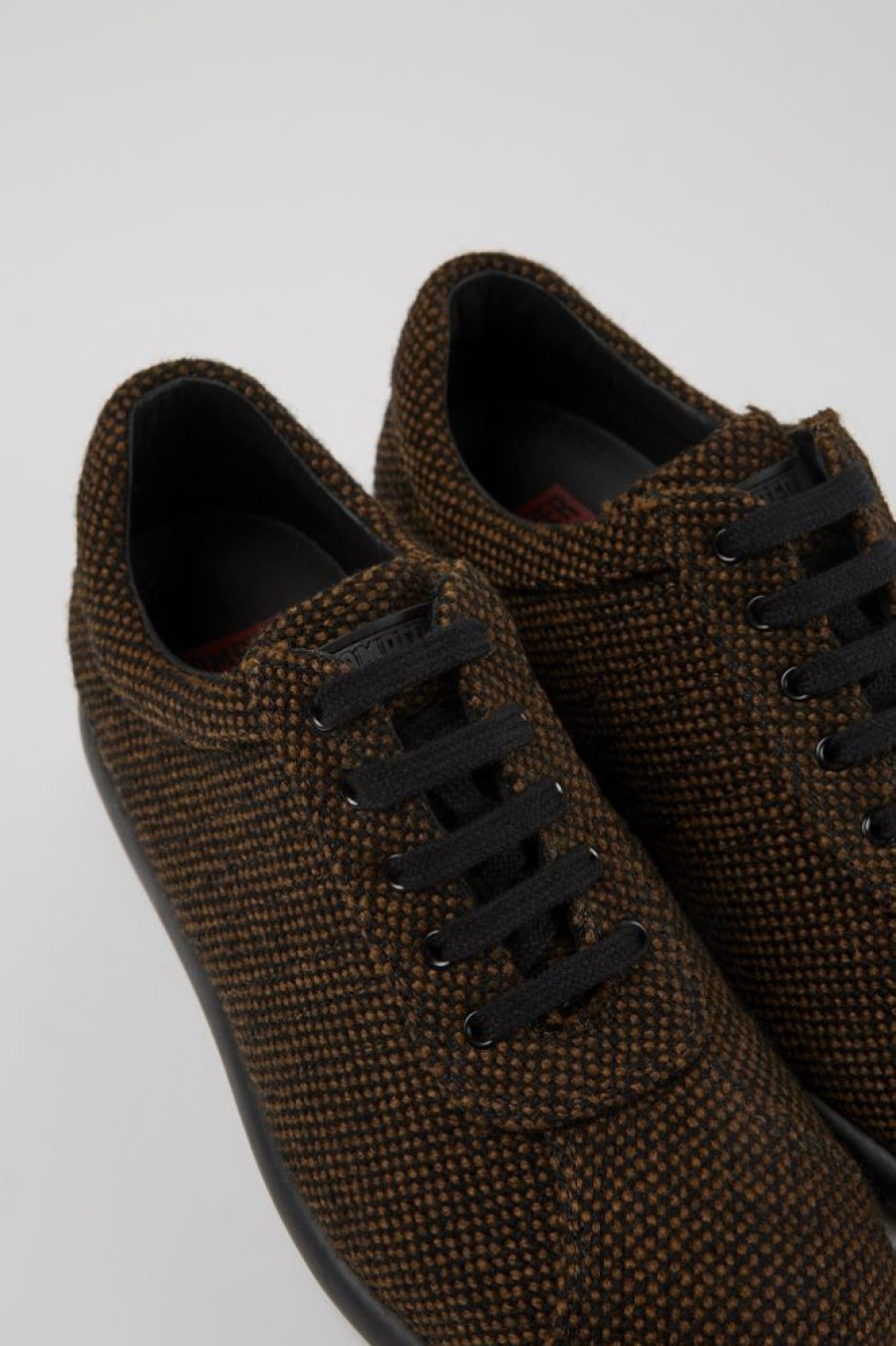 Women CamperLab Casual Shoes | Brown Wool And Viscose Sneakers