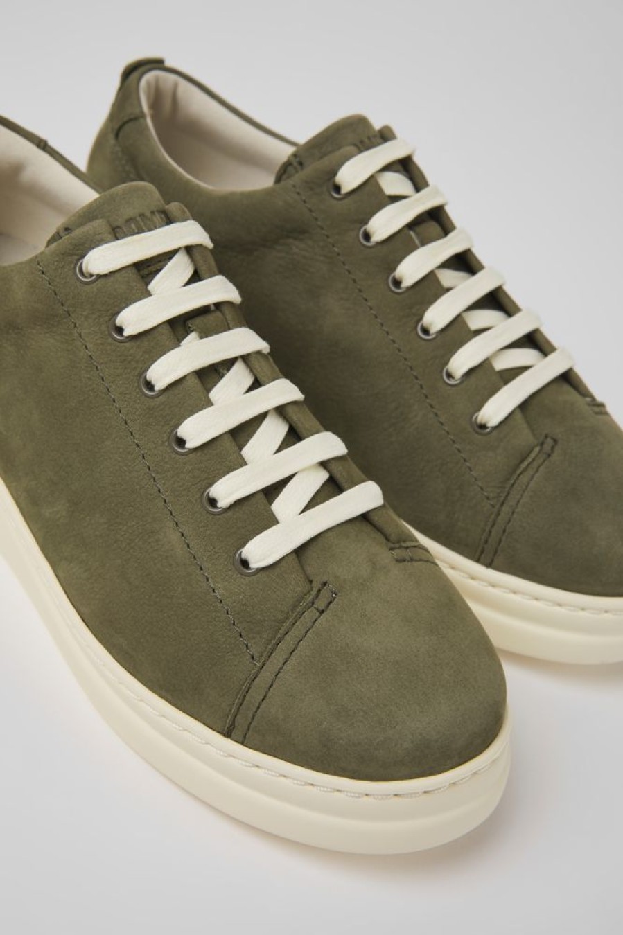 Women CamperLab Sneakers | Green Nubuck Sneakers For Women