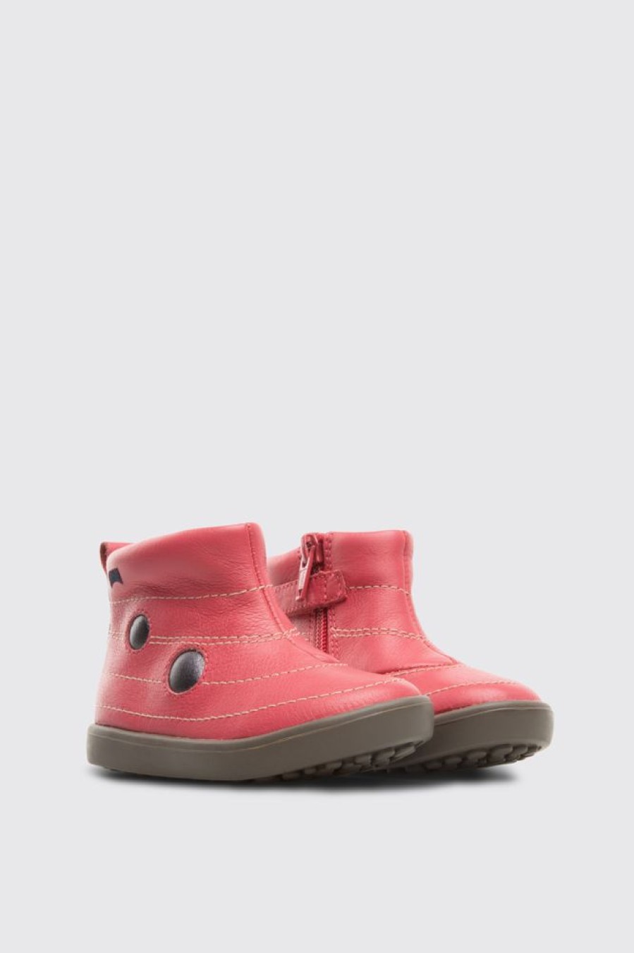 Kids CamperLab Boots | Pink Twins Zip Ankle Boot For Girls