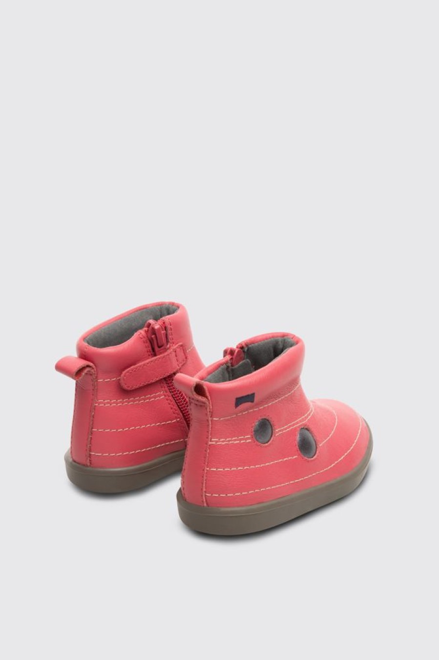 Kids CamperLab Boots | Pink Twins Zip Ankle Boot For Girls