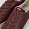 Men CamperLab Sneakers | Burgundy Leather Sneakers