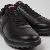 Men CamperLab Sneakers | Black Leather Sneakers For Men