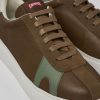 Men CamperLab Casual Shoes | Brown Leather And Nubuck Sneakers For Men