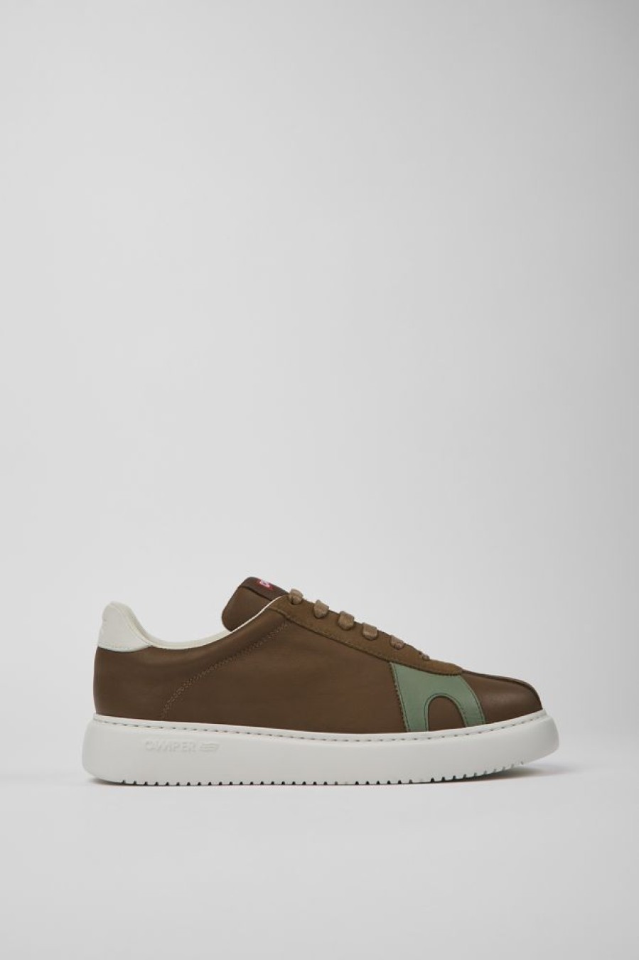 Men CamperLab Casual Shoes | Brown Leather And Nubuck Sneakers For Men