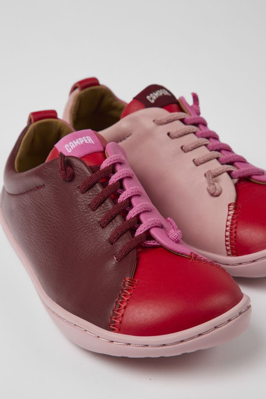 Kids CamperLab Lace Up | Multicolored Leather Lace-Up Shoes