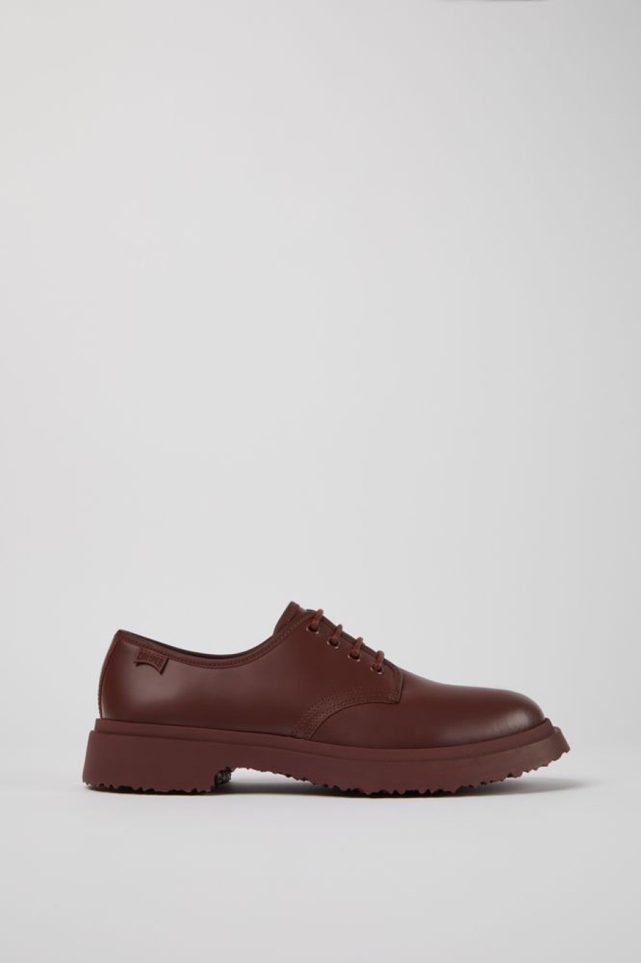 Men CamperLab Formal Shoes | Burgundy Leather Lace-Up Shoes For Men