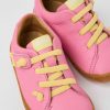 Kids CamperLab Hook And Loop | Pink Leather Shoes For Kids