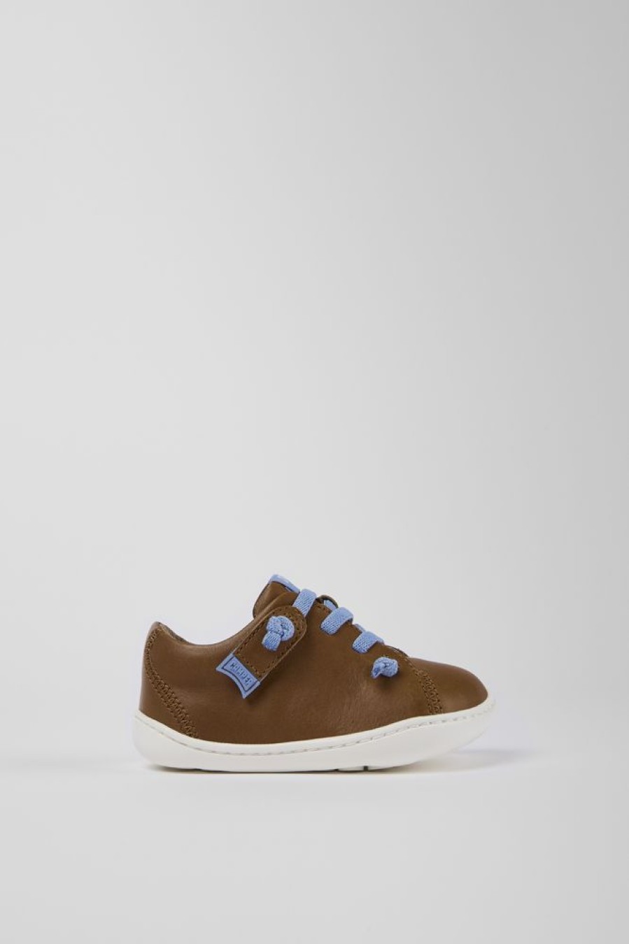 Kids CamperLab Sneakers | Brown Leather Basket