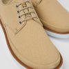 Men CamperLab Casual Shoes | Beige Textile And Nubuck Shoes For Men