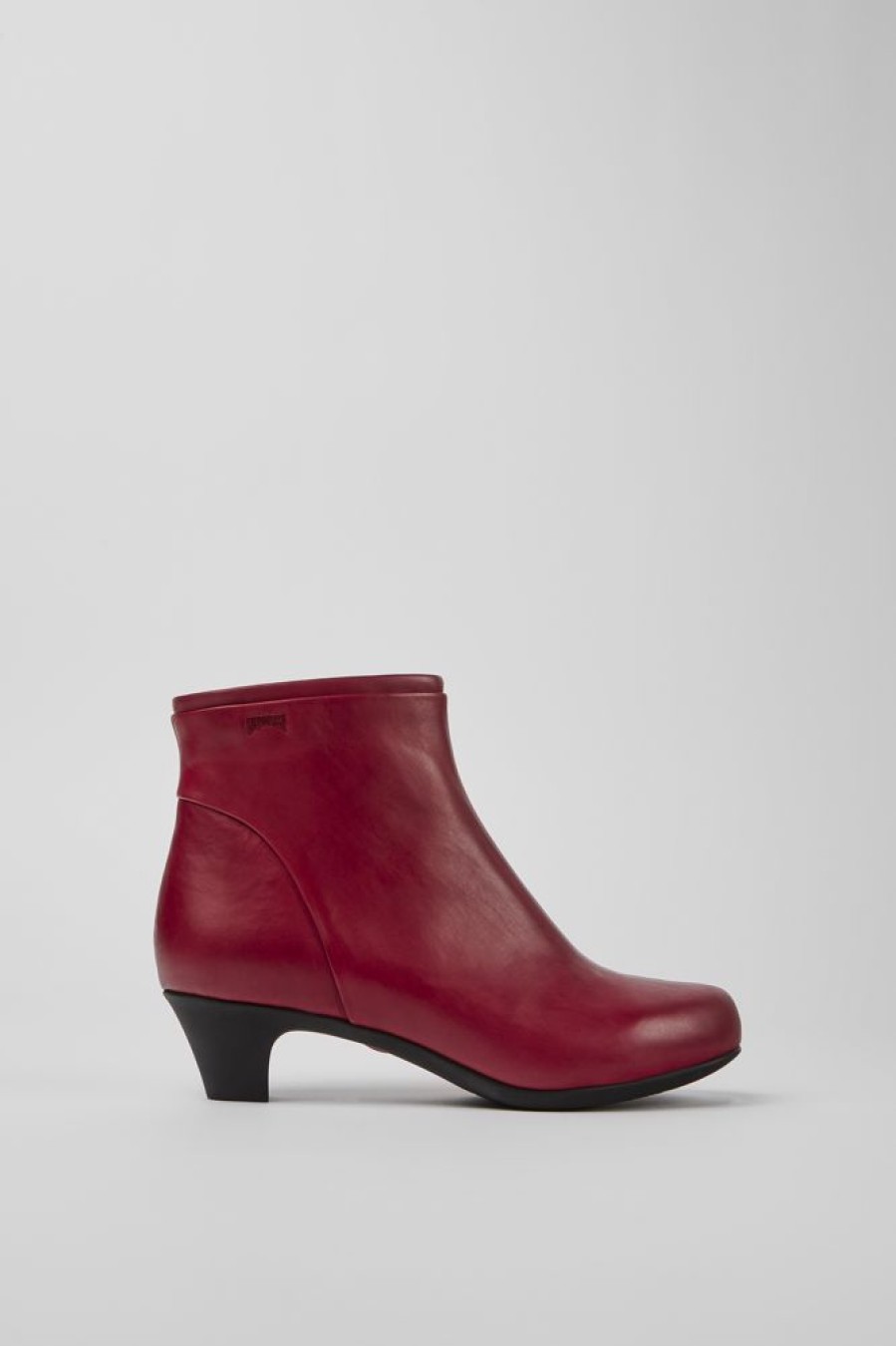 Women CamperLab Ankle Boots | Red Leather Ankle Boots For Women