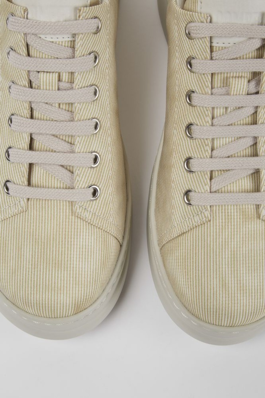 Women CamperLab Sneakers | Beige Printed Sneakers