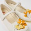 Kids CamperLab Ballerinas | White Leather Ballerinas For Kids