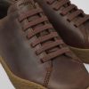 Men CamperLab Casual Shoes | Brown Leather Shoes For Men