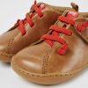 Kids CamperLab Boots | Brown Leather Ankle Boots