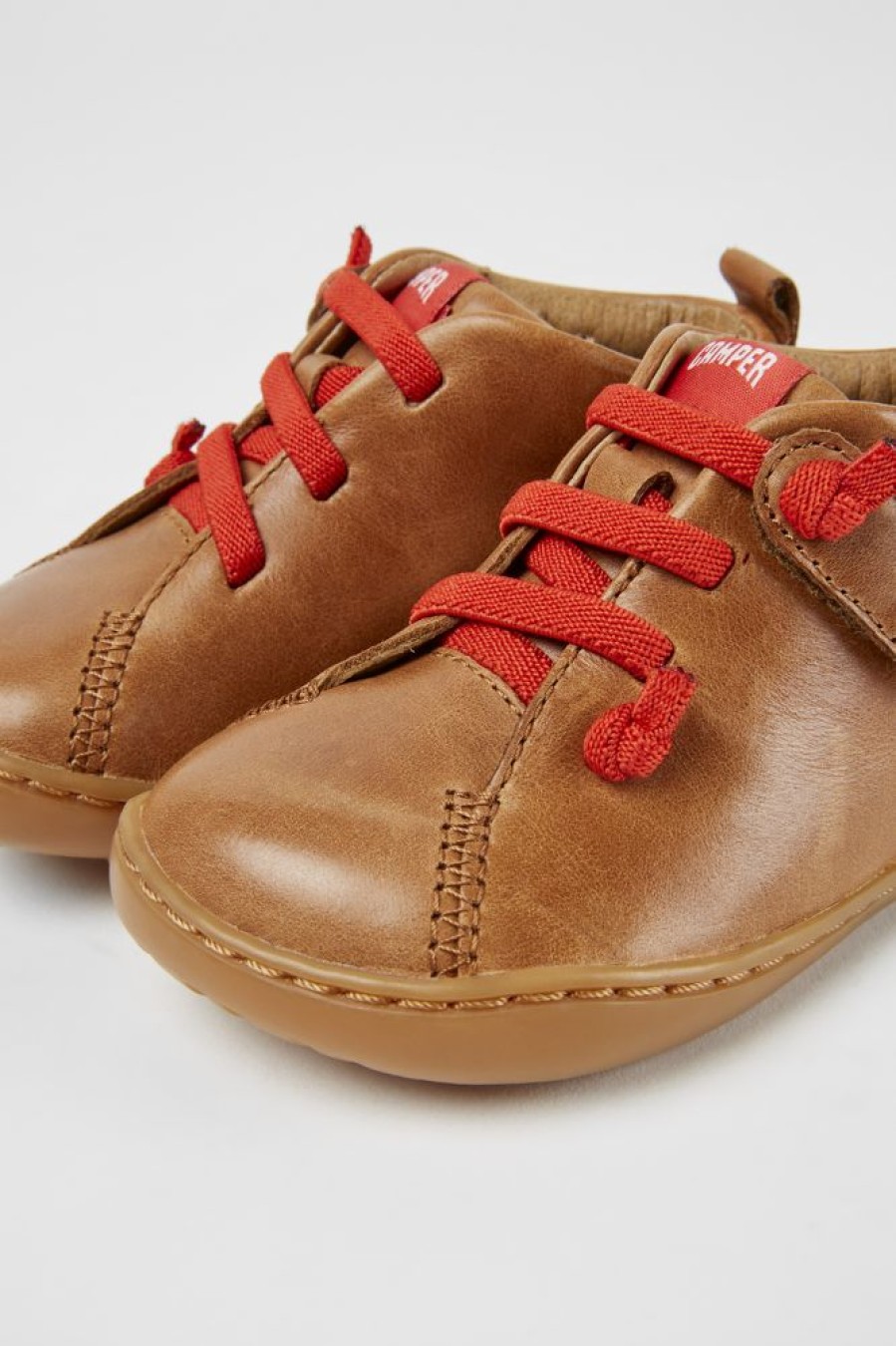 Kids CamperLab Boots | Brown Leather Ankle Boots