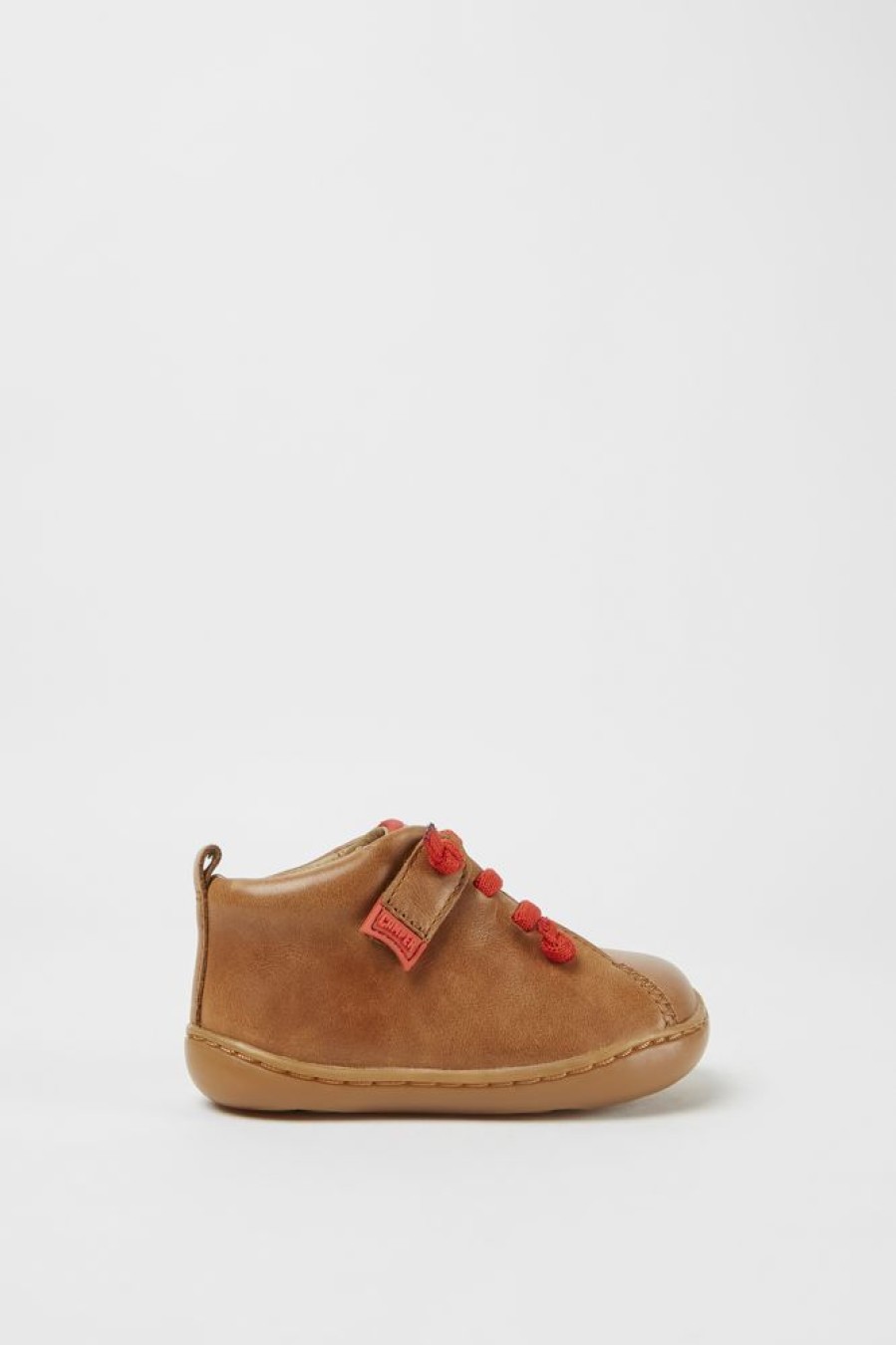 Kids CamperLab Boots | Brown Leather Ankle Boots