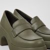 Women CamperLab Formal Shoes | Green Leather Shoes For Women