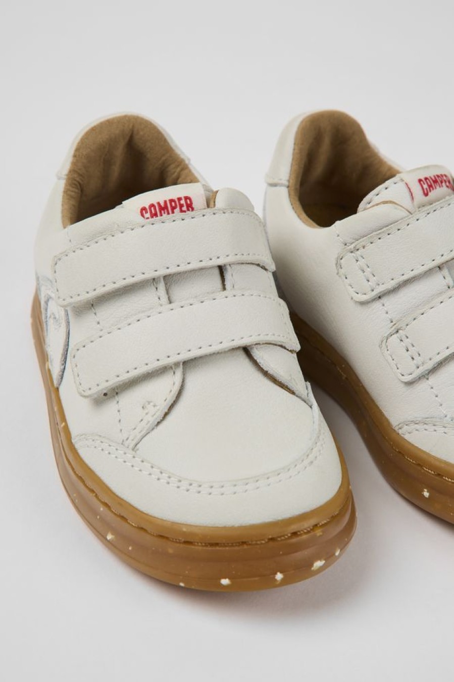 Kids CamperLab Sneakers | White Non-Dyed Leather Sneakers For Kids