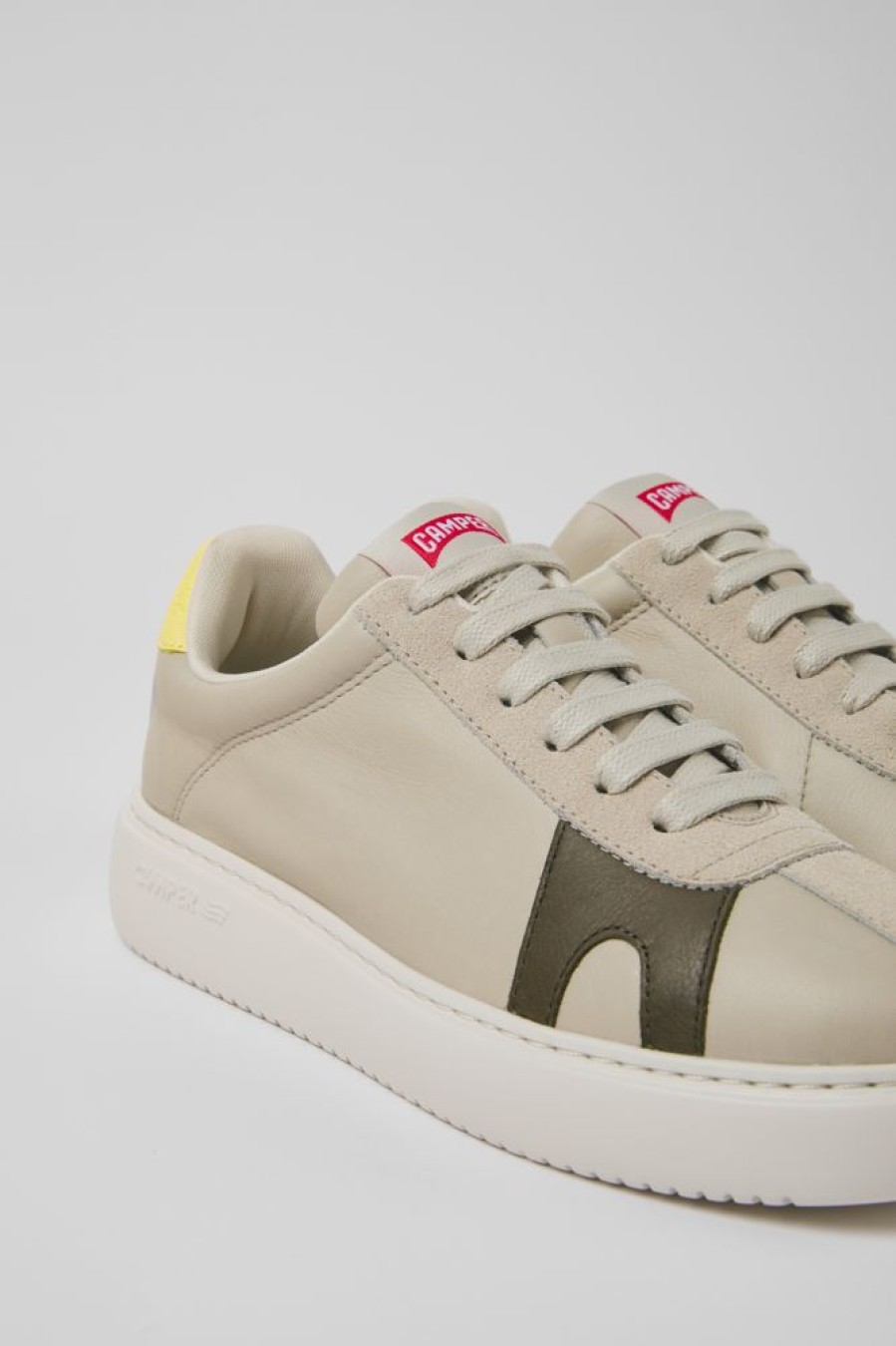 Women CamperLab Sneakers | Gray Leather And Nubuck Sneakers For Women