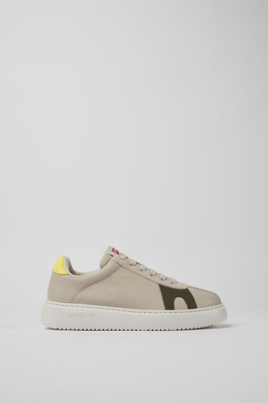 Women CamperLab Sneakers | Gray Leather And Nubuck Sneakers For Women