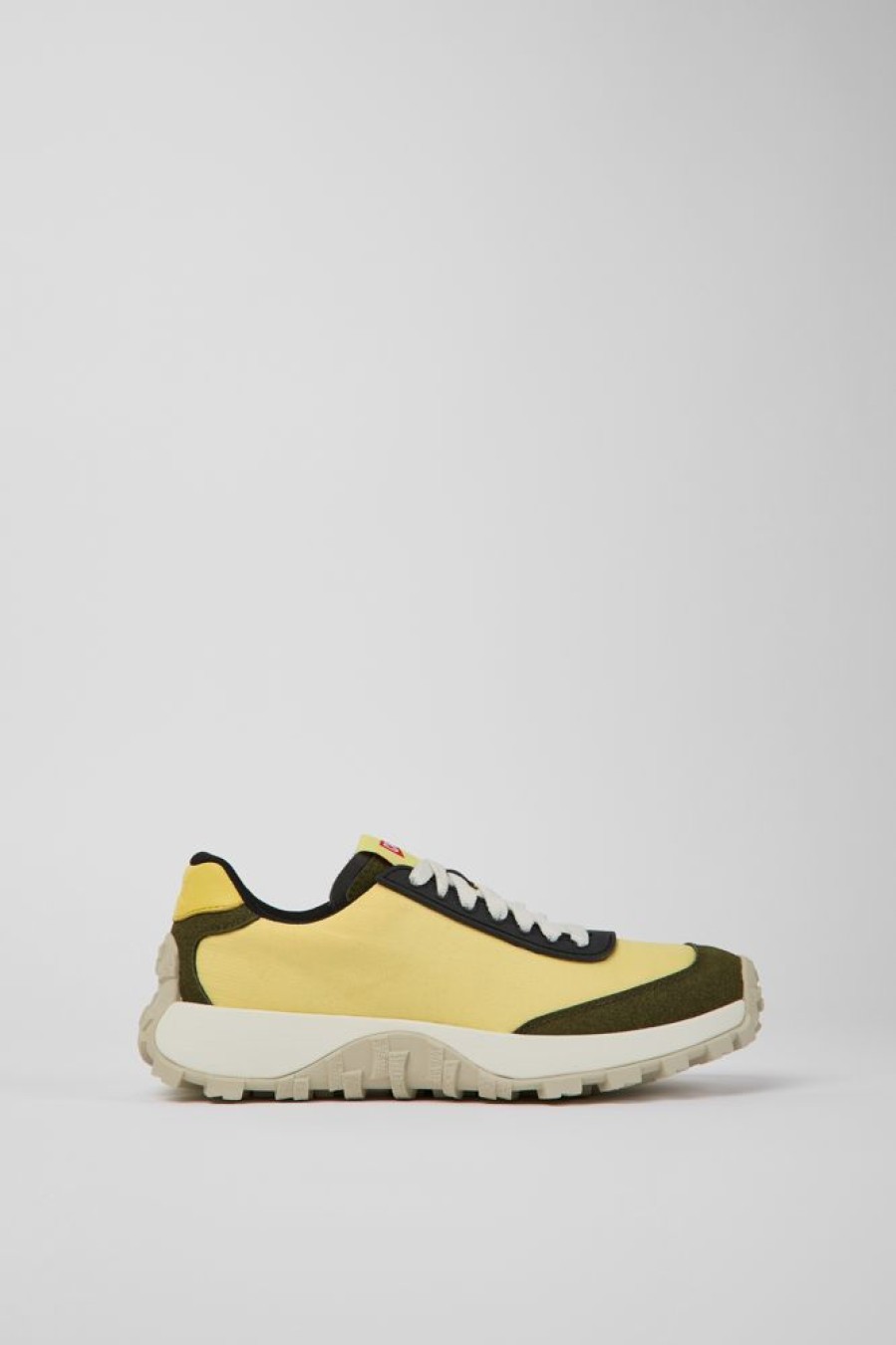 Women CamperLab Sneakers | Yellow Textile And Nubuck Sneakers For Women