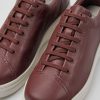 Women CamperLab Sneakers | Burgundy Leather Women'S Sneakers