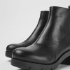 Women CamperLab Ankle Boots | Black Zip Ankle Boot For Women