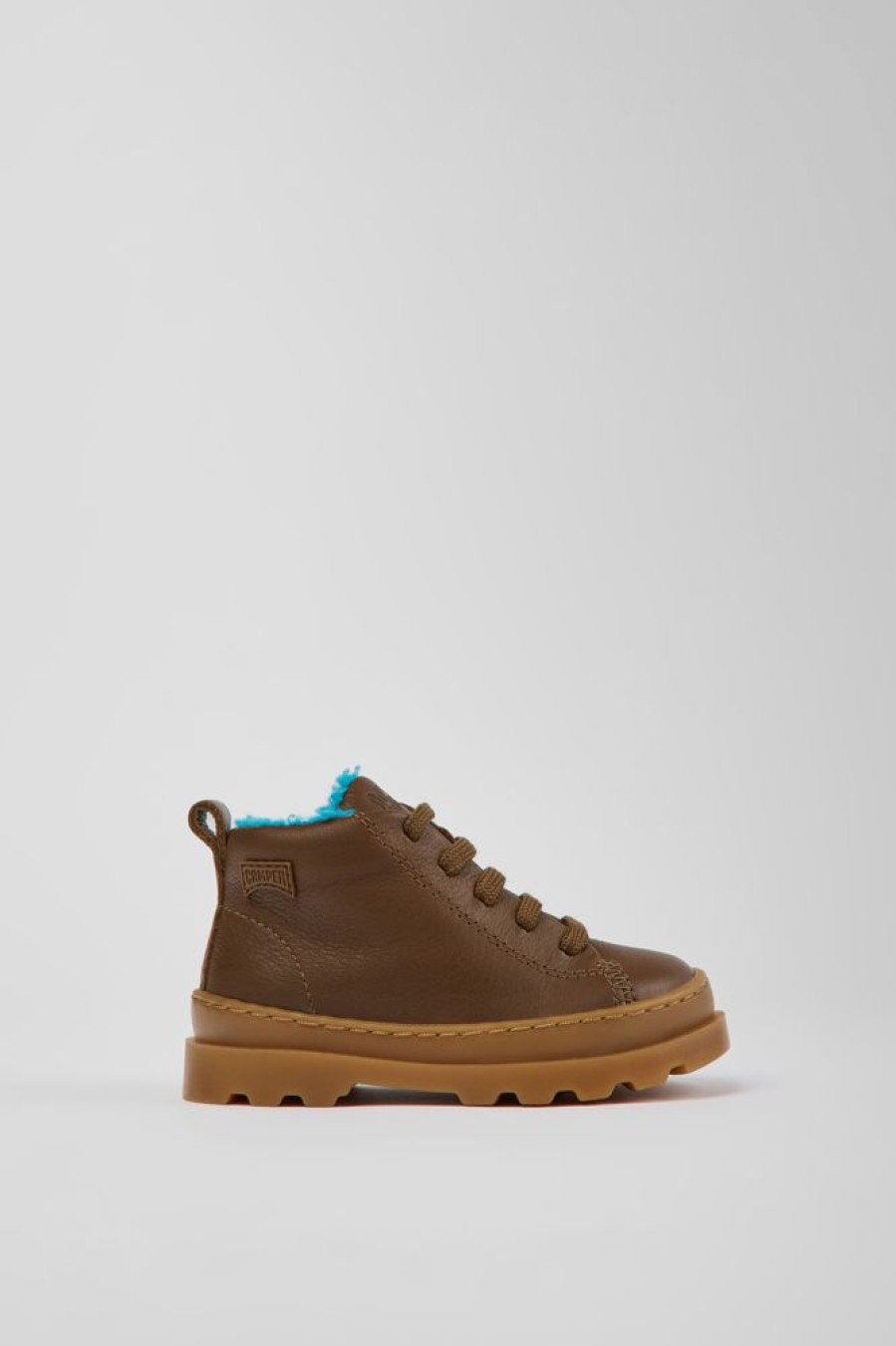 Kids CamperLab Boots | Brown Leather Ankle Boots For Kids