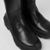 Women CamperLab Ankle Boots | Black Leather Ankle Boots For Women